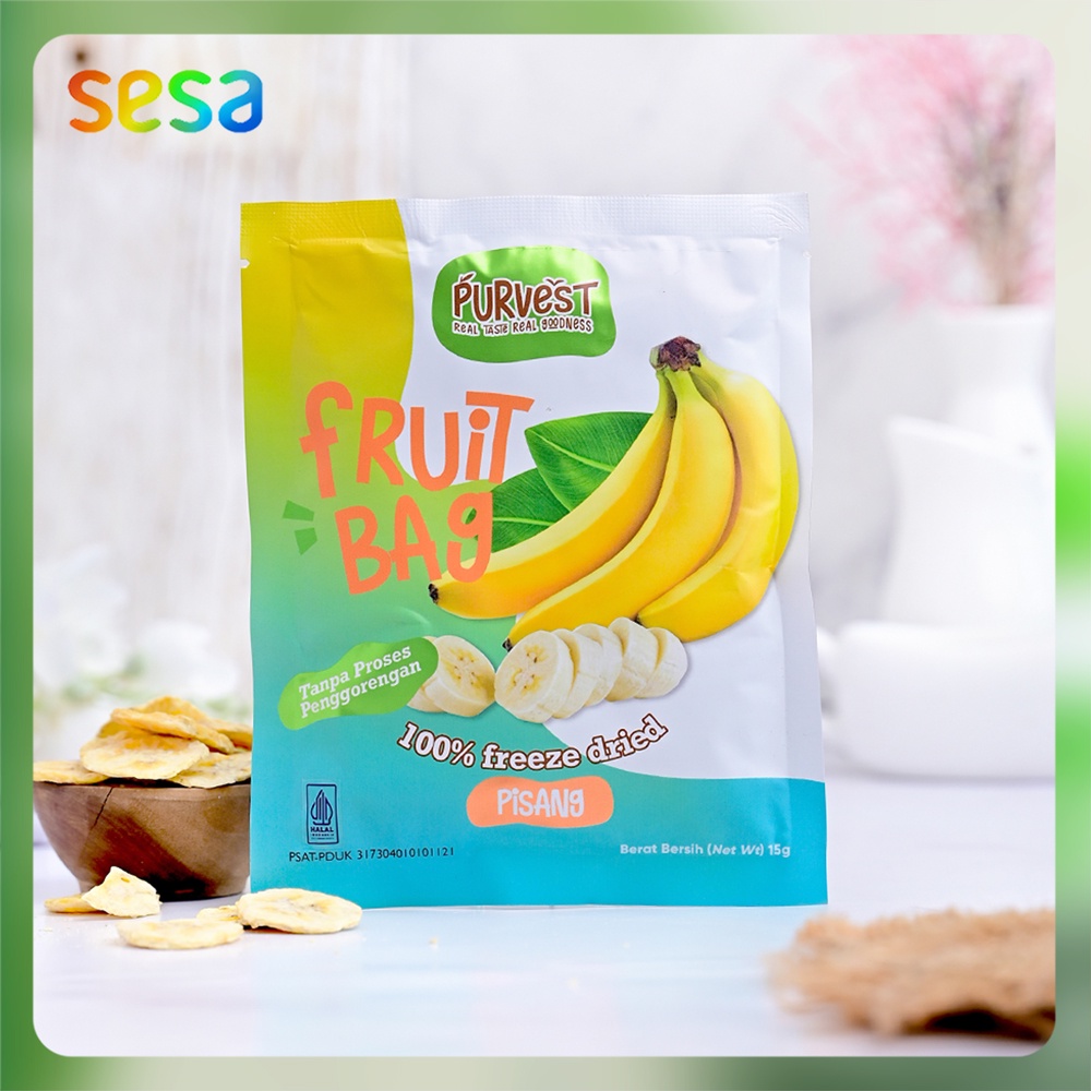 

PURVEST Fruit Bag Pisang 15gr - Snack Buah Kering