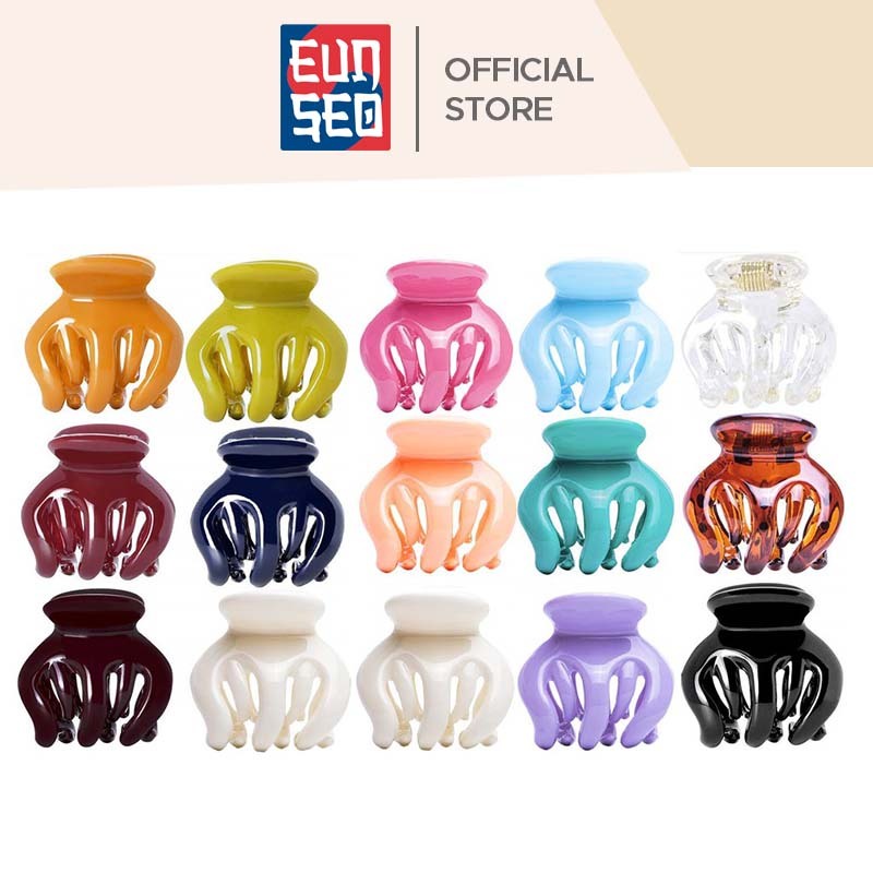 EUNSEO Jepit Rambut 6cm Model Bangkok Jumbo Cakar 5 Jepitan Rambut Pumpkin Interlock Hair Claw Clips Fashion Korea