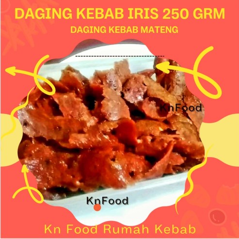 

Daging kebab siap pakai sudah di iris /panggang siap saji 250 gr Terlaris