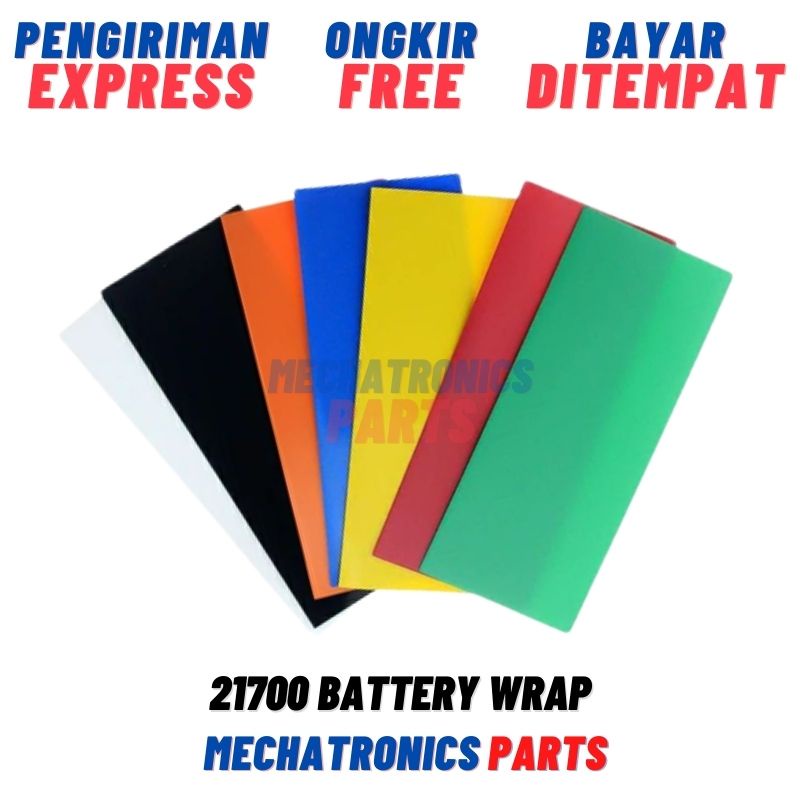 21700 Battery Wrap Skin Color Warna Plastik PVC Baterai Bungkus