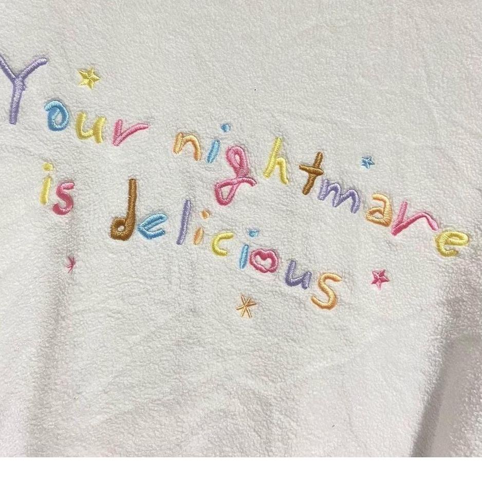 [CODEQZ16] NIGHTMARE DELICIOUS BORDIR CROPE SWEATER (PS) [XXI]