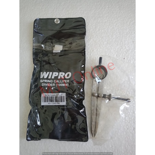 Jangka Setelan Bubut Lurus Spring Caliper Divider 4" 4inch WIPRO
