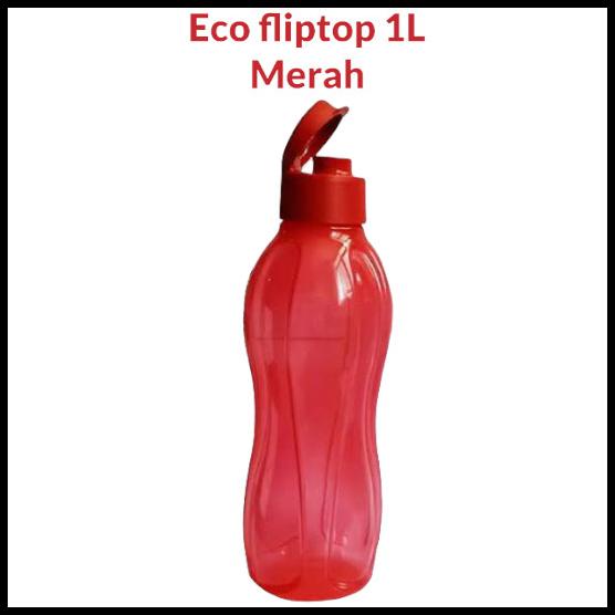 botol air minum eco 1liter tupperware warna fanta dan hitam 2pcs promo