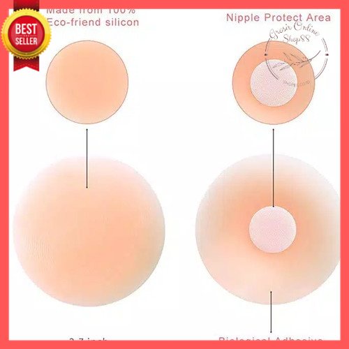 GOS -H212- Silikon Bra Tempel - Stiker Nipple  Silikon 1 Pcs