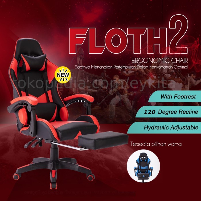 Kursi Kursi Gaming, Gaming Chair, Premium Gaming Chair Floth 2