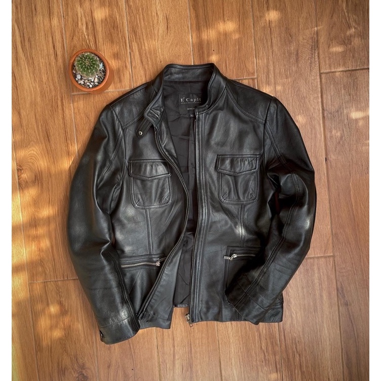 Jaket kulit cewek slim preloved bekas pl second