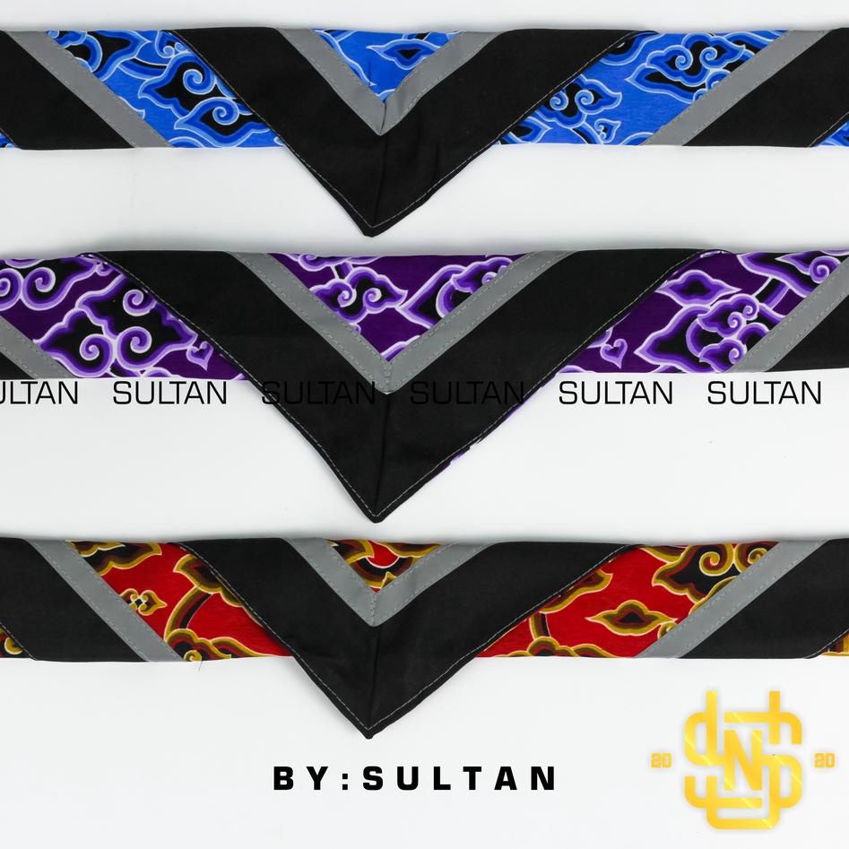 Free Shipment SCARF MEGAMENDUNG Scout Syal Pramuka Unisex Warna Merah, Biru, Ungu lis Bercahaya Meny