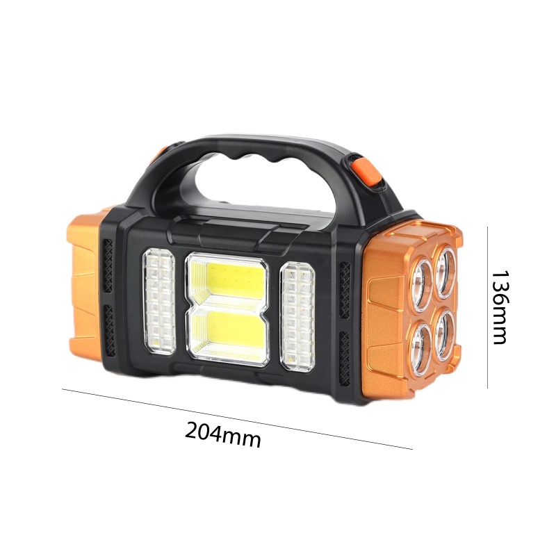 Senter LED Portable/ USB Rechargeable Waterproof Lantern Torch/ Lampu Tenaga Surya Emergency Outdoor Untuk Camping Hiking