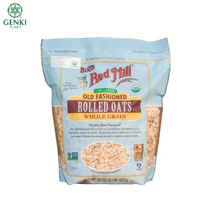

[new] Bob's Red Mill Organic Old Fashioned Rolled Oat - 907g