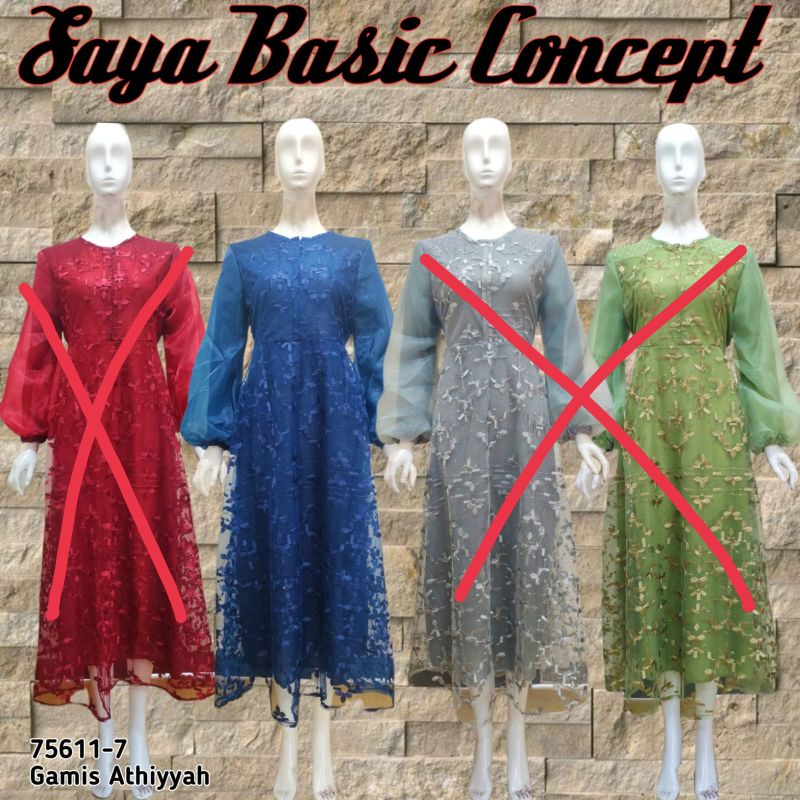 GAMIS ATHIYYAH [ 75611-7] SAYA BASIC {NAVY}