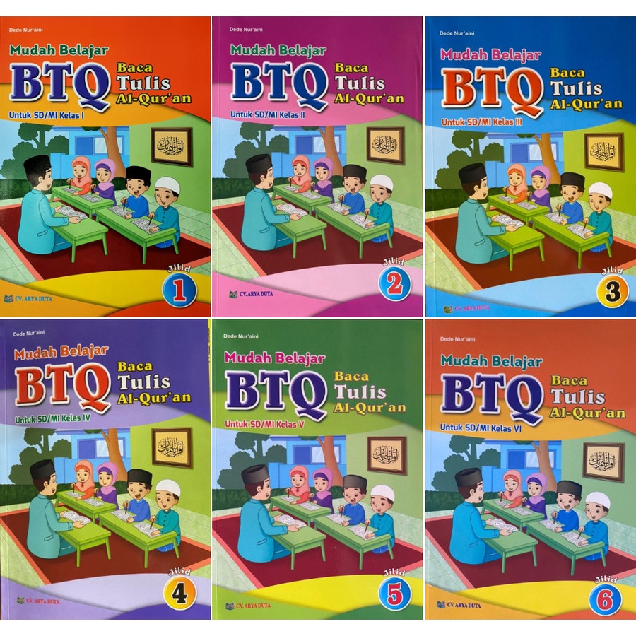 Jual Buku BTQ SD Kelas 1 - 6 (Penerbit Arya Duta) | Shopee Indonesia