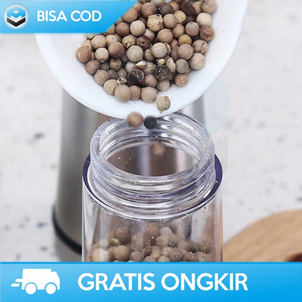 BOTOL PENGGILING BIJI LADA MANUAL PEPPER GRINDER LETEN 120ML STAINLESS