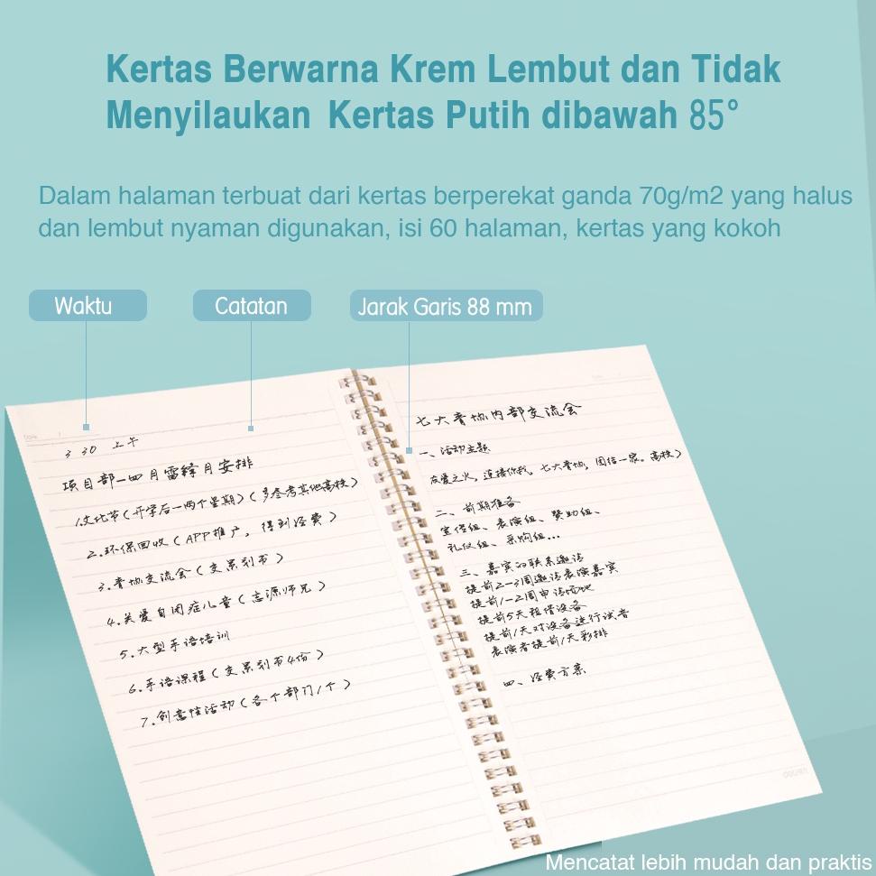 

[KODE PRODUK IE8jk4262] Deli Loose-Leaf Buku Notebook spiral B5 60 halaman LB560