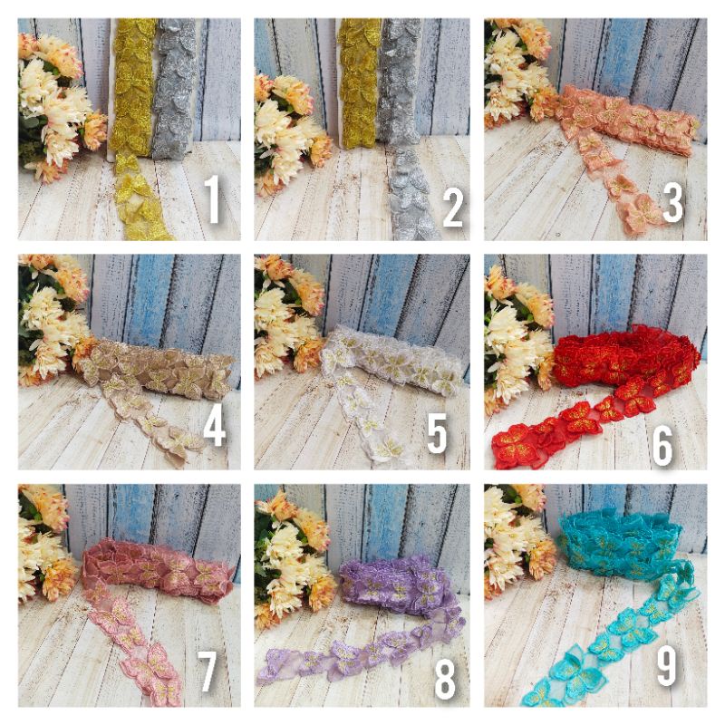 #Renda bordir kupu-kupu