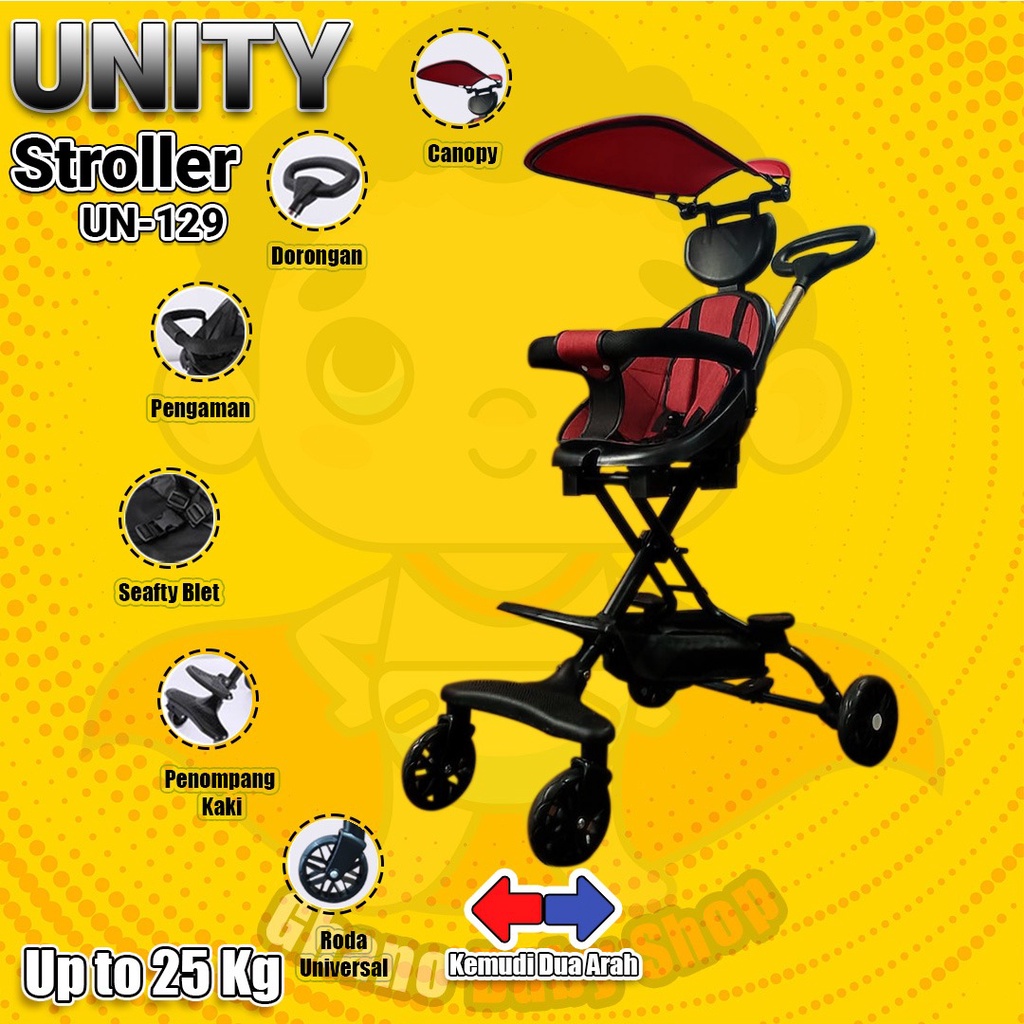 FREEBUBBLE Baby Stroller UNITY UN 129 Kanopi Lepas Pasang//BABY STROLLER TERMURAH//STROLLER ANAK MUR