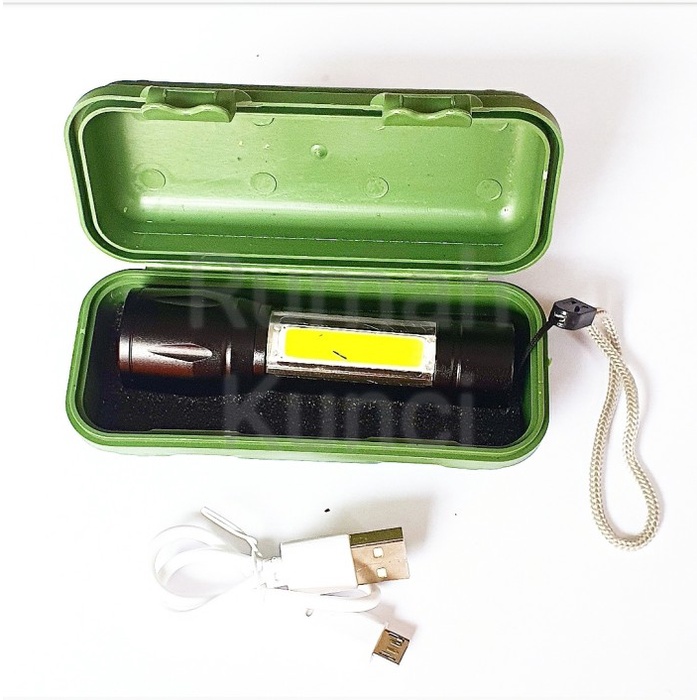 Unik Senter LED Super Terang Mini Swat Police Charger Terbatas