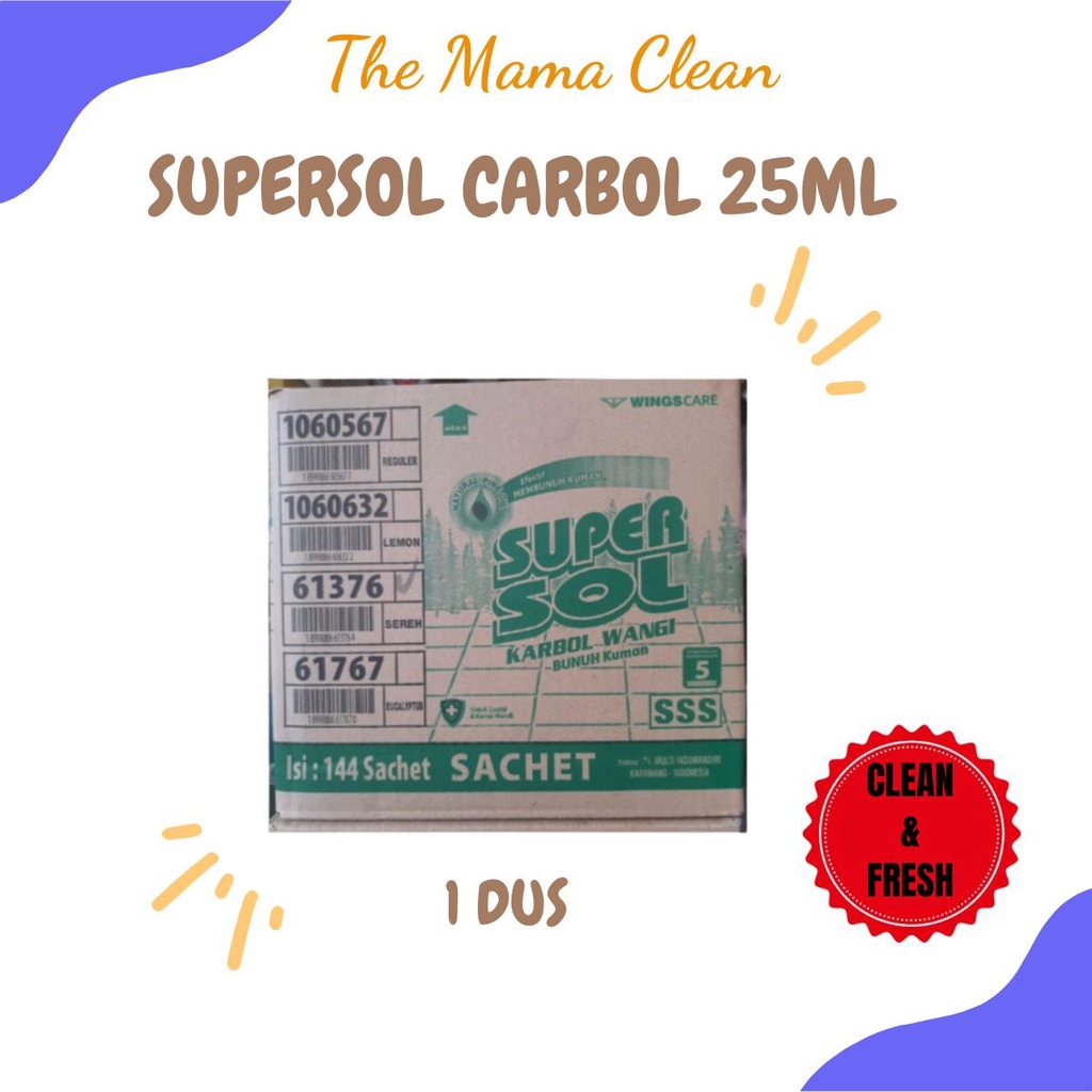 SUPERSOL CARBOL 25ML 1 DUS = 144 SACHET