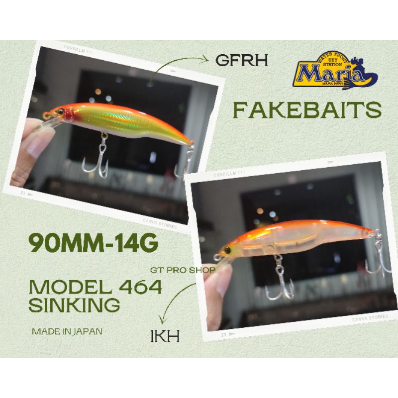 MARIA FAKE BAITS SINKING 464 90MM-14G
