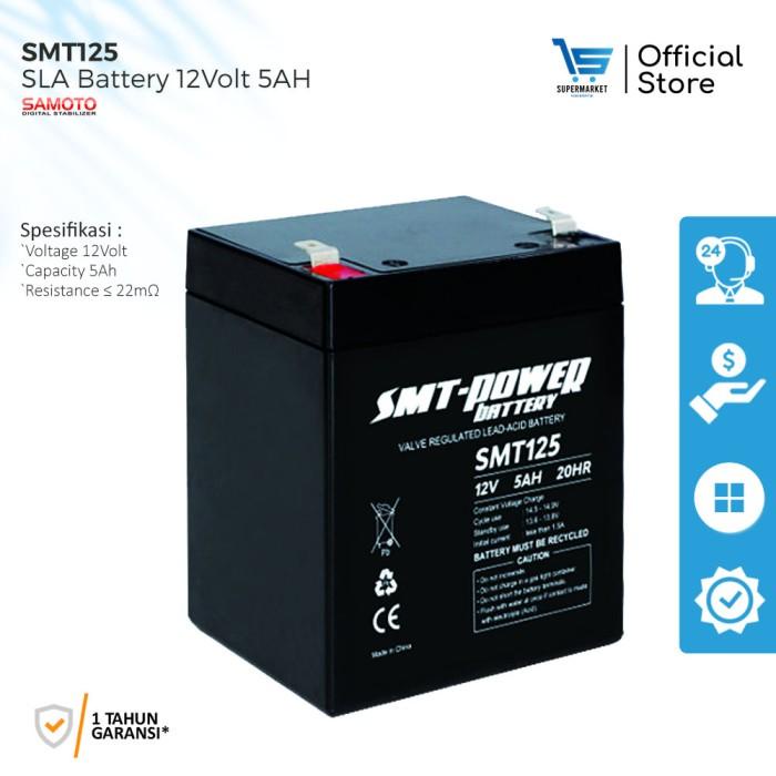 Aki Ups Smt 12V 5Ah - 12Volt - Baterai Ups Battery Samoto 12V 5Ah