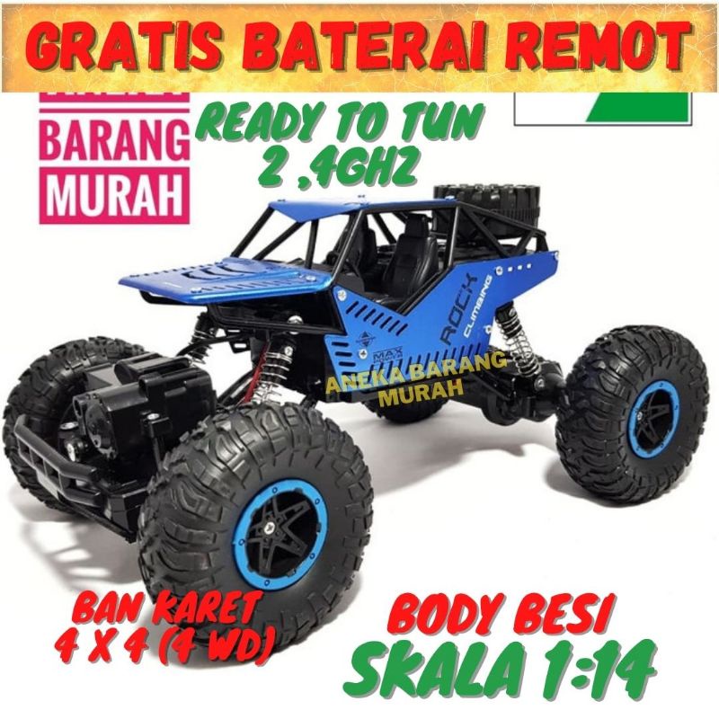 Promo Rc Car Rock Crawler Rover Offroad Climbing 1:14 2,4ghz Premium Toys 17441 Gosend Grab Anteraja