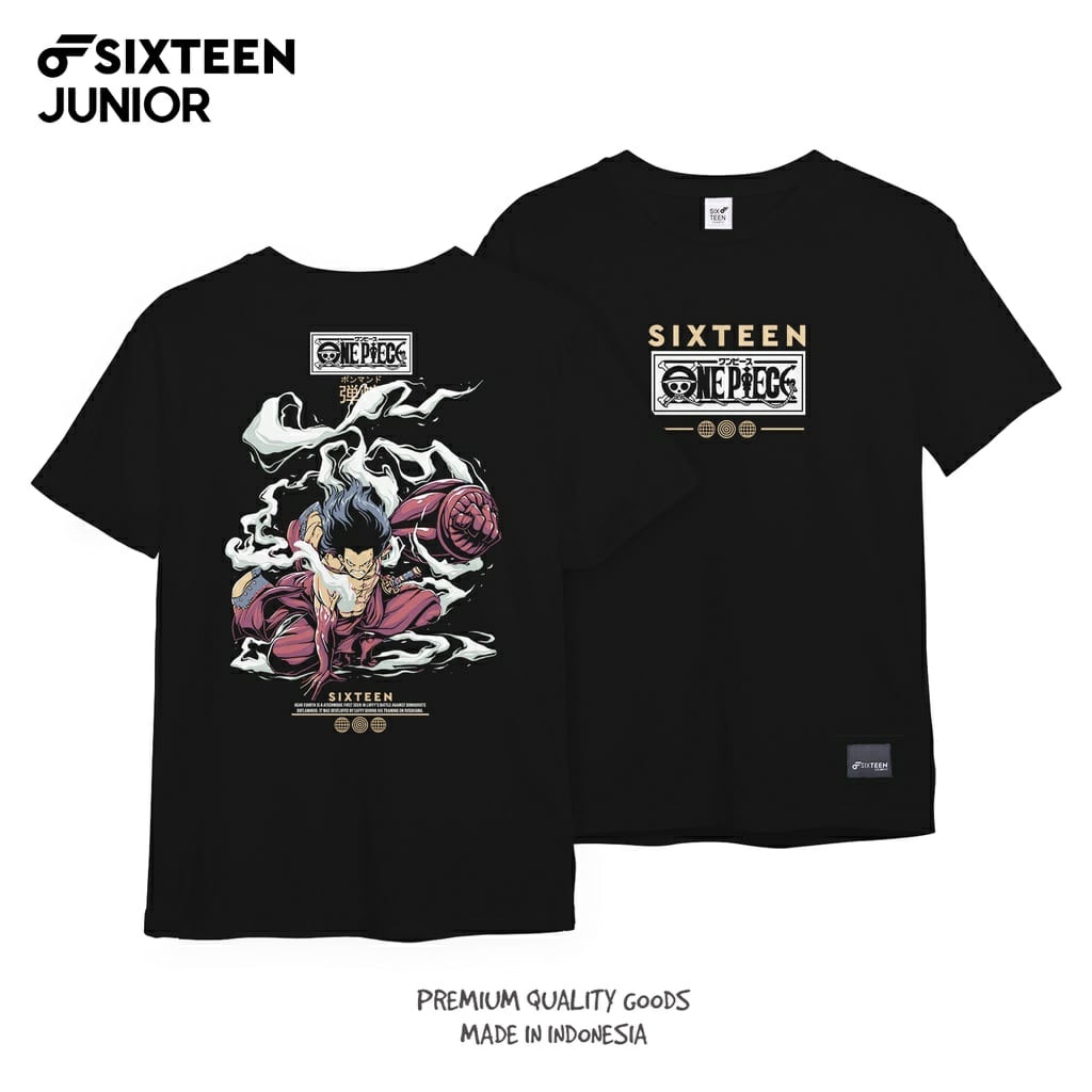 Baju anak Laki Laki Sixteen Anime Umur 9-16 Tahun Bahan Cotton Termurah-Kaos Anak Distro