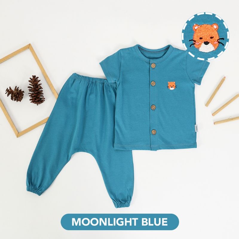 MOOI - BUTTON PAJAMAS - PIYAMA ANAK - SETELAN ANAK - SET ANAK - SETELAN BAYI