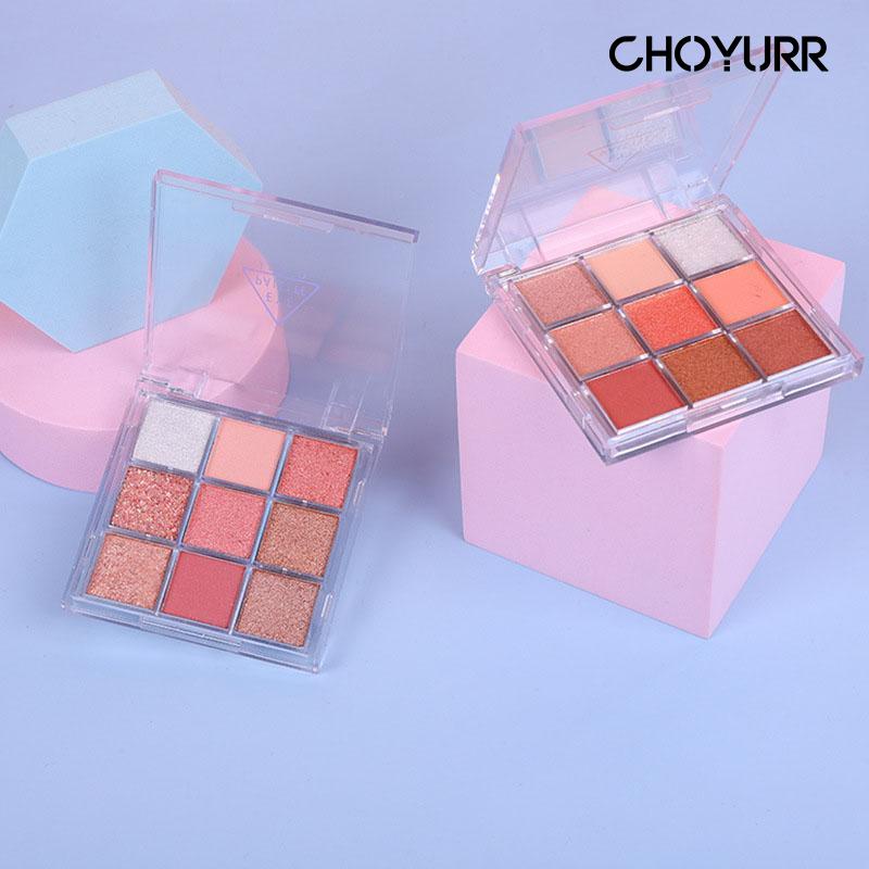 【COD】Eyeshadow Palette 9 Warna Pigmented Waterproof Glitter Matte Original Korea Kosmetik Tahan Lama Murah-CH