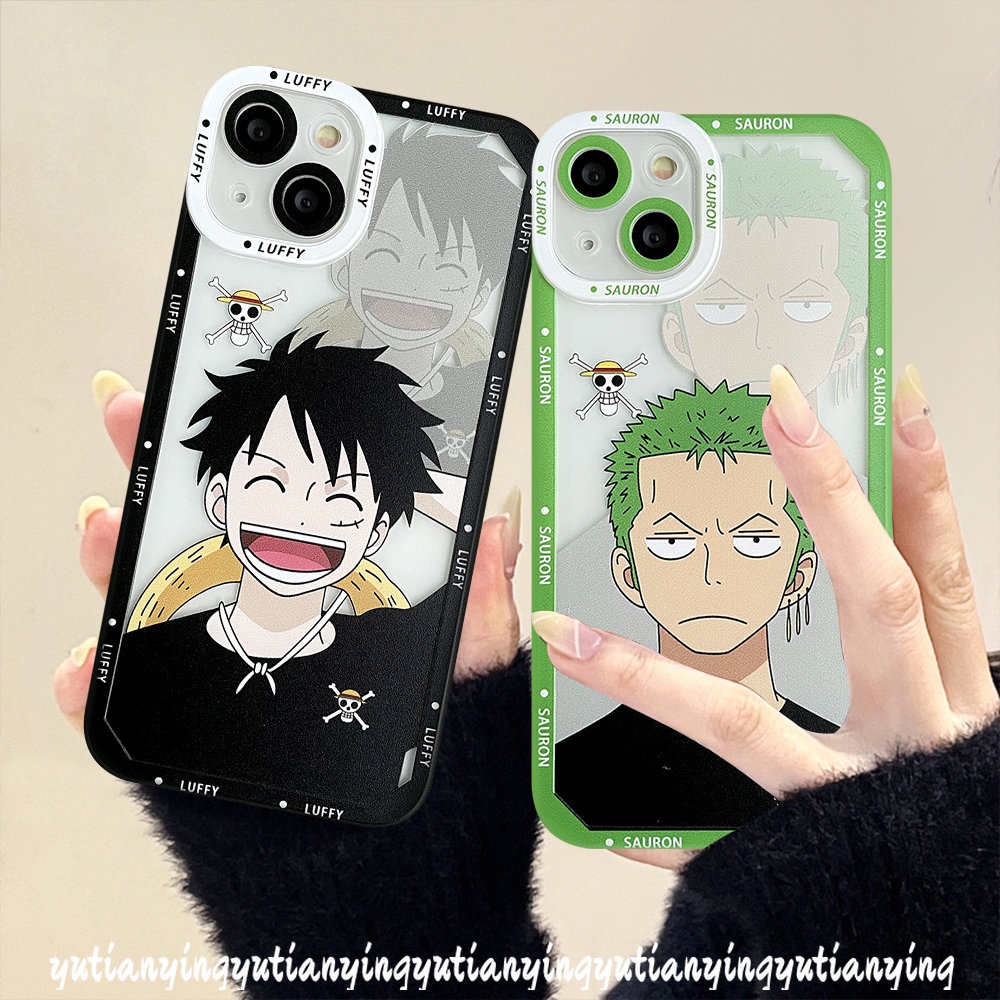 Casing Realme C35 C11 C25 C25Y C21Y C20 C21 C25s C30 C31 C15 C12 C3 C20A GT 8Pro 8 6i 8i 9Pro Plus 5i 9 5 9i 5s Soft TPU Kartun Anime One Piece Luffy Zoro Tutup Belakang