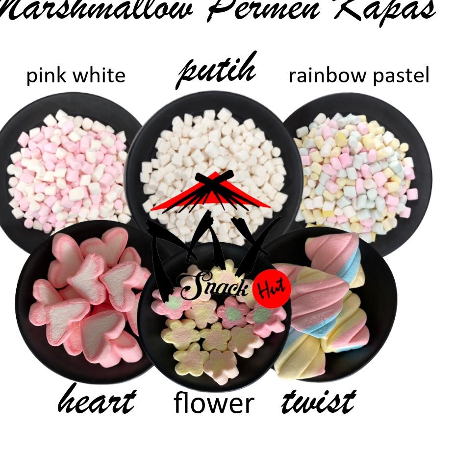 

り MARSHMALLOW MINI 50GR - MARSMELOW CORNICHE SNACK CRUST JAR CHOMP TOPPING PUTIH WHITE PINK RAINBOW PASTEL ㅳ