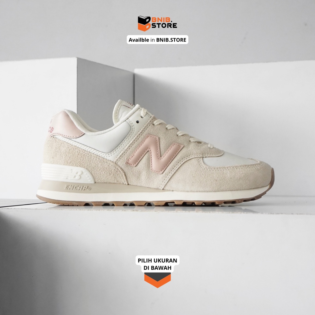 NEW BALANCE 574 IVORY GREY PINK ORIGINAL