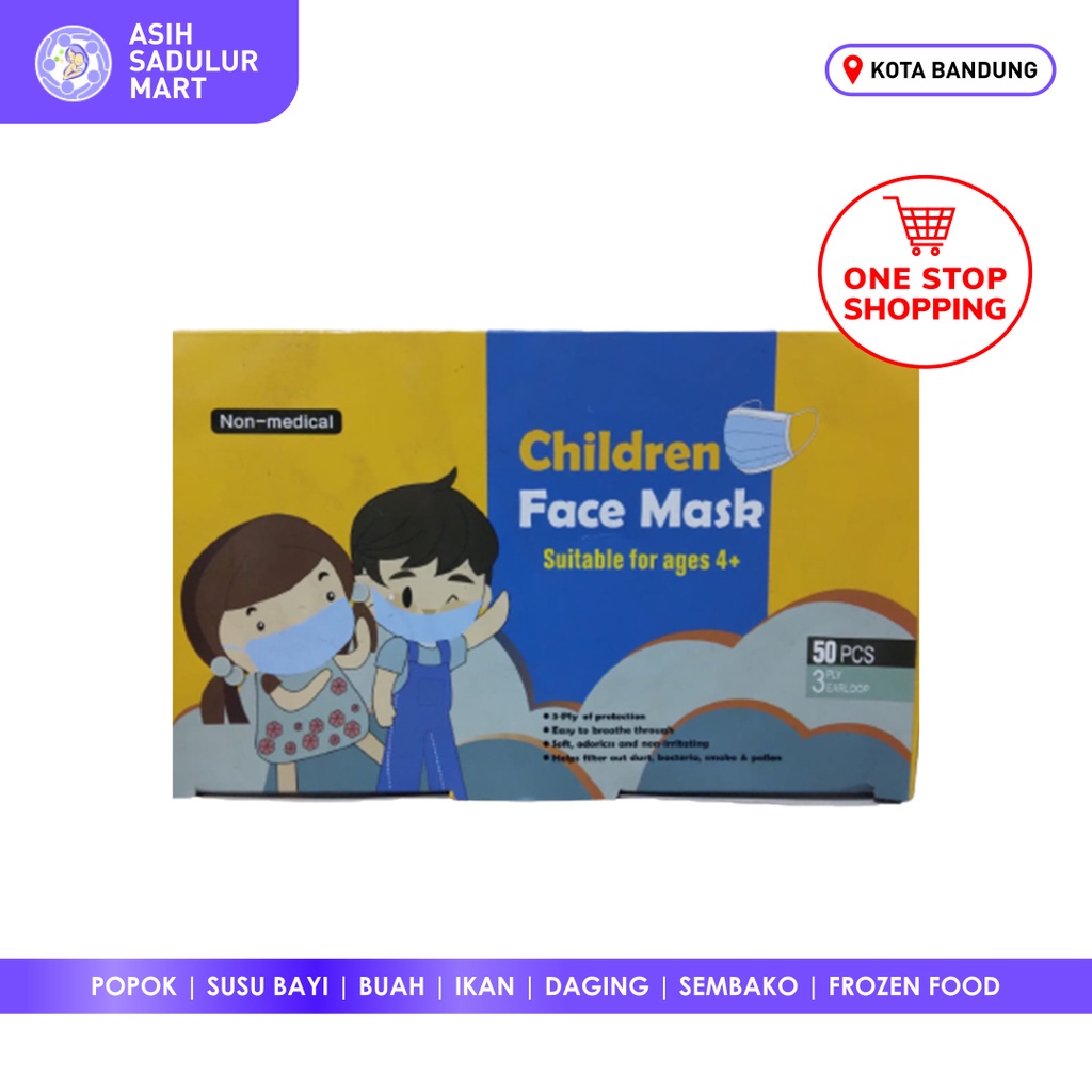 Masker Anak 3 Ply Kid Chil Mask Motif Lucu Promo murah bandung