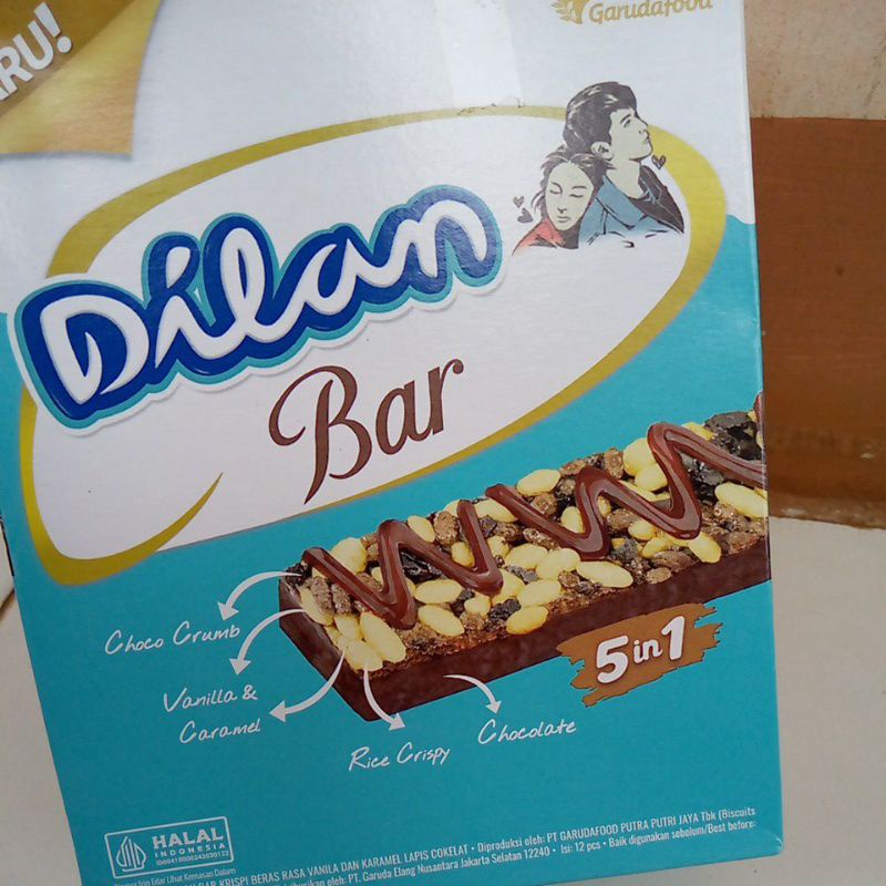 Dilan BAR Chocolate Crunchy Caramel Wafer Krispi Crispy Coklat 12 x 18 Gram