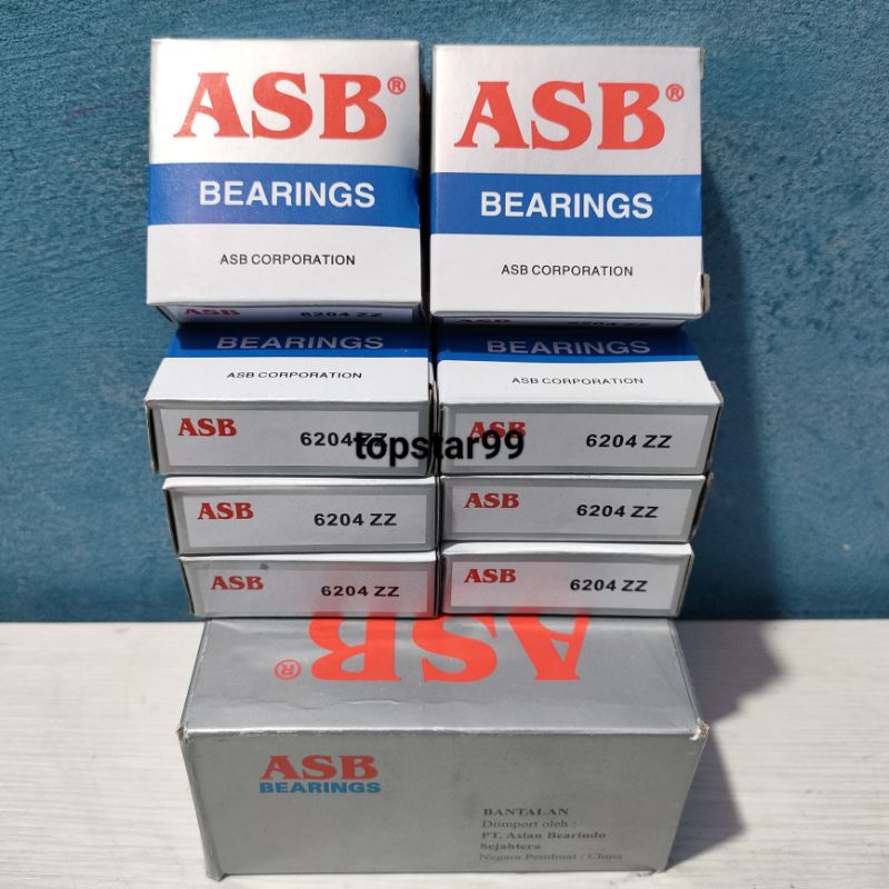 Kelahar Bearing ASB Bering Laher Lahar 6204 ZZ 6204ZZ Harga Per 1 Pcs