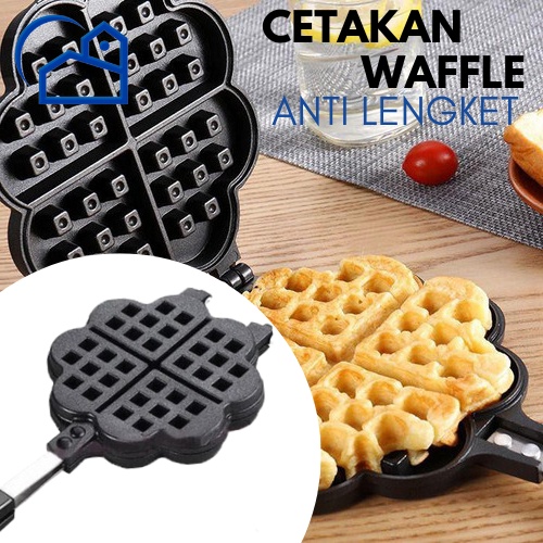 Cetakan Kue Waffle Croffle Maker Bunga 4 Sisi Cetakan Waffle Maker