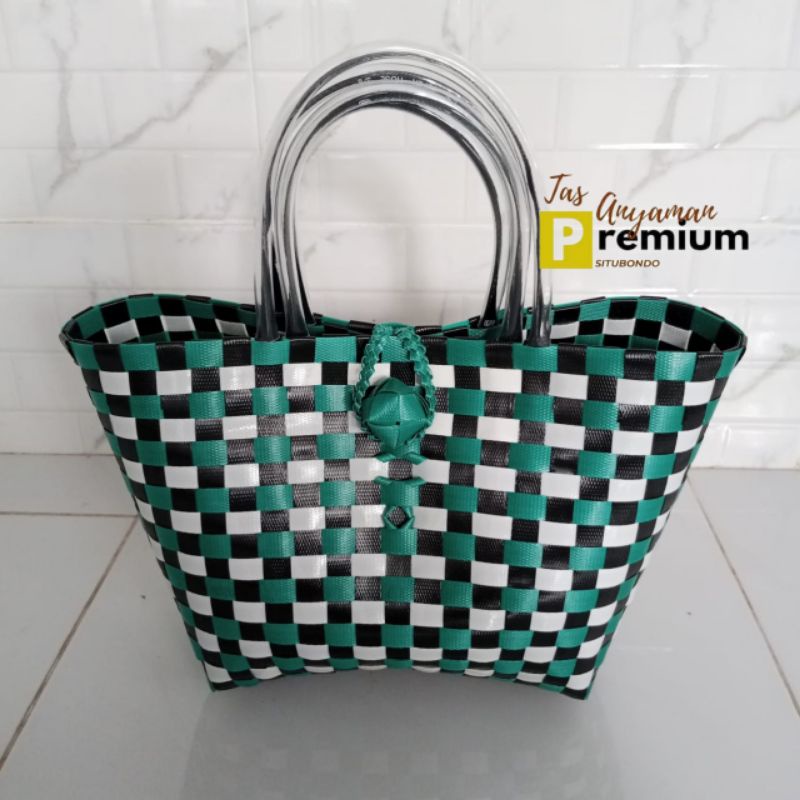 (T16) Sarung 23x14x23 cm Tas Anyaman Premium Situbondo/Souvenir/Tas Hajatan