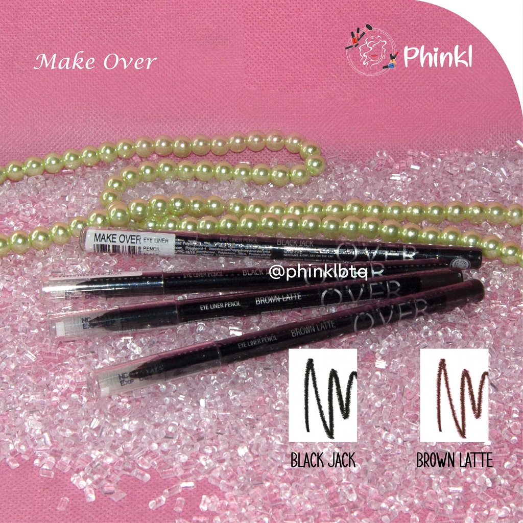 `ღ´ PHINKL `ღ´ 🅼🅰🅺🅴 🅾🆅🅴🆁 MAKE OVER Eyeliner pensil pencil waterproof anti luntur mudah dipakai