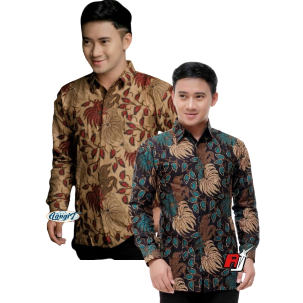 KEMEJA BATIK PRIA M L XL XXL MOTIF RANTING