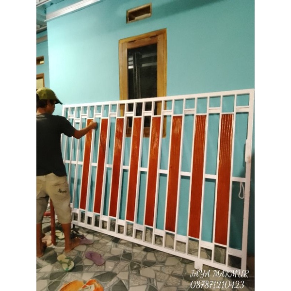 PAGAR PINTU DORONG PAGAR MINIMALIS TERBARU KOMBINASI GRS URAT KAYU PINTU RUMAH PINTU PERUMAHAN RUMAH