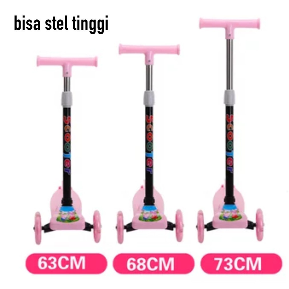 BETTERSELLER - KICKBOARD SCOOTER - SKUTER ANAK - RODA 3 - OTOPED ANAK - RODA ADA LAMPU LED - SCOOTER HBC998 SCOOTER HBC989 - BISA BAYAR DI TEMPAT