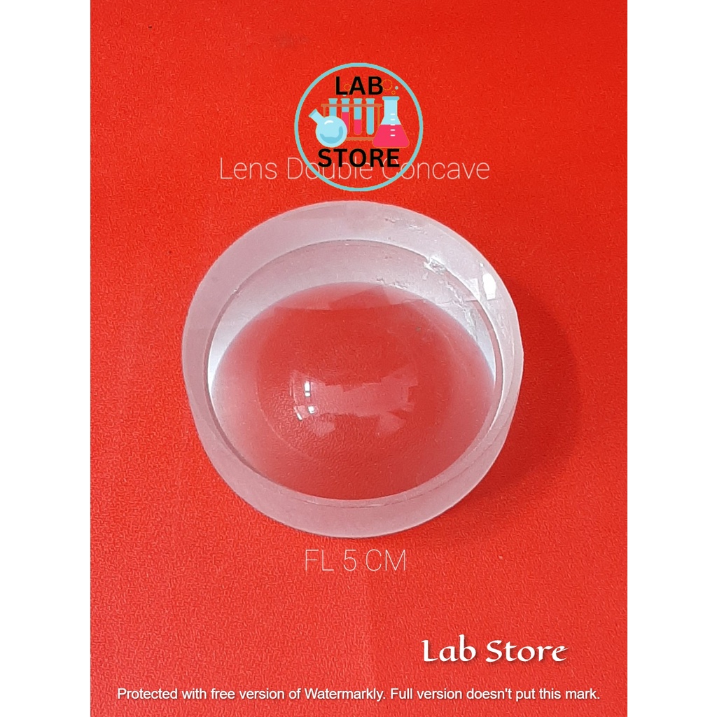Lensa Cekung / Lens Double Concave Fokus 5 CM Diameter 50 mm