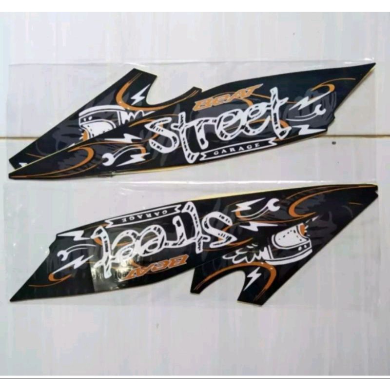 stiker striping Honda beat street hitam