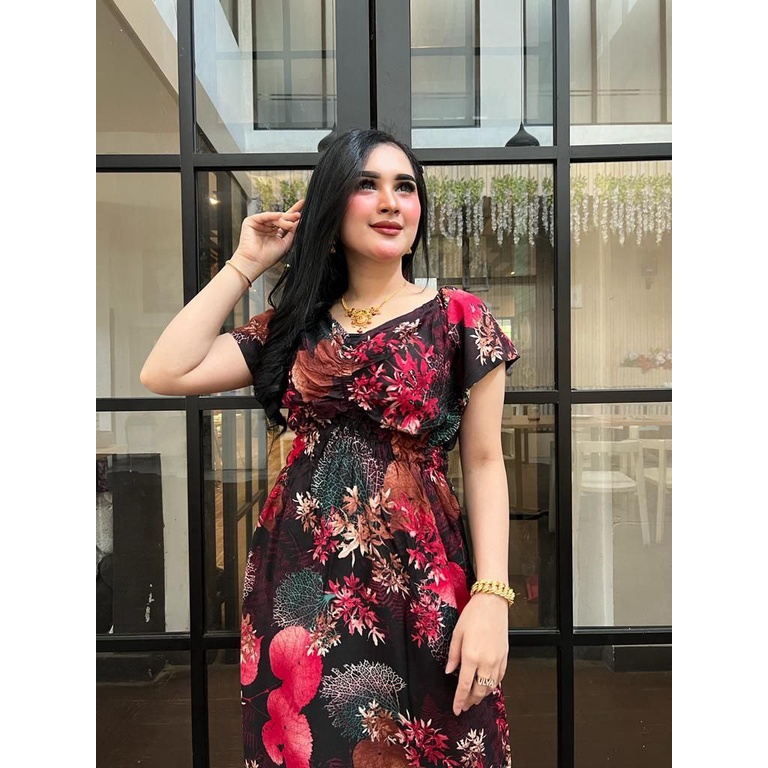 DRESS SARA PANJANG MOTIF