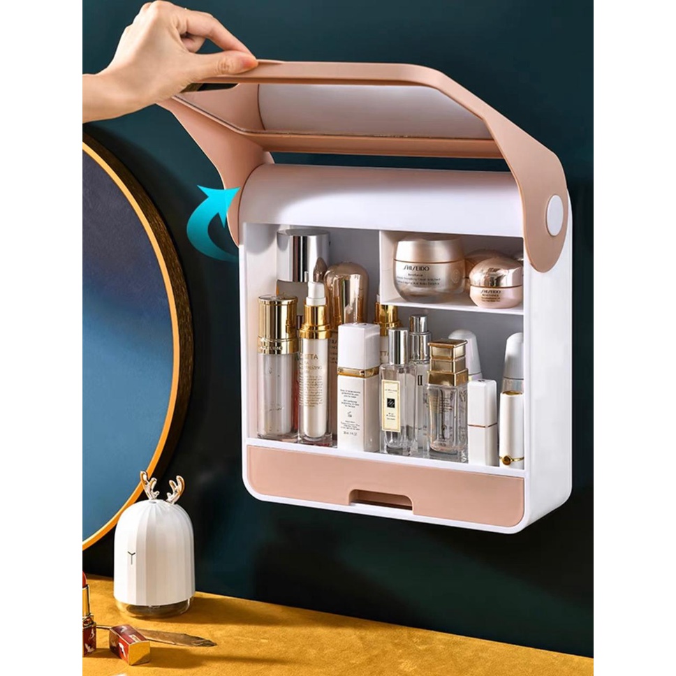 RAK KOSMETIK GANTUNG DENGAN CERMIN/COSMATIC HANGING