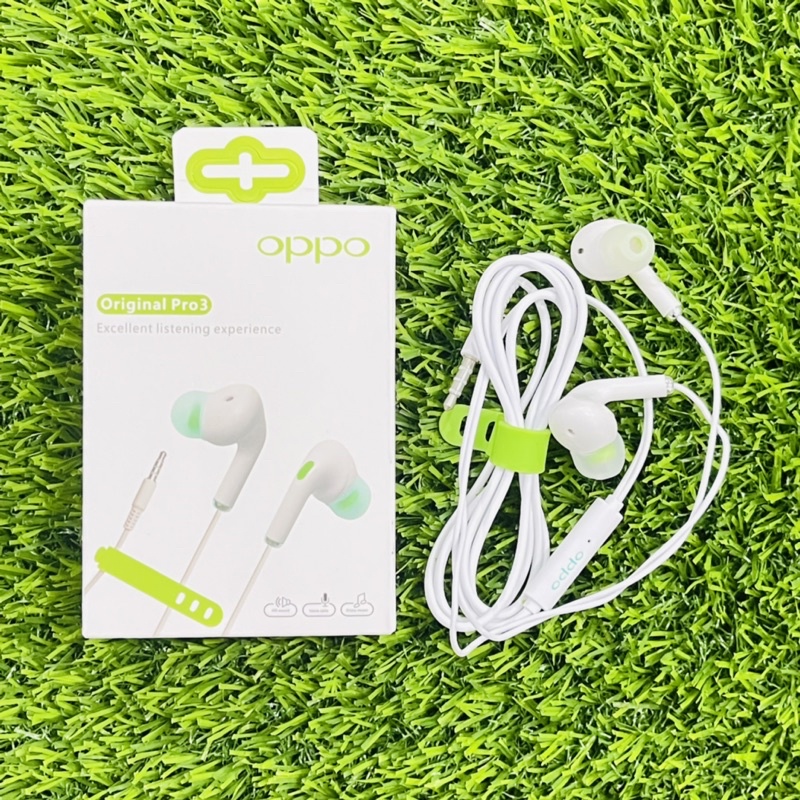 Handfree Pro 3 Oppo Mega Bass Stereo Headset + Mic