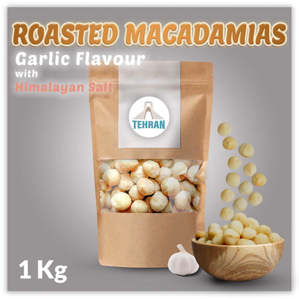 

1kg Roasted Macadamia Garlic Flavour (Macadamia Rasa Bawang)