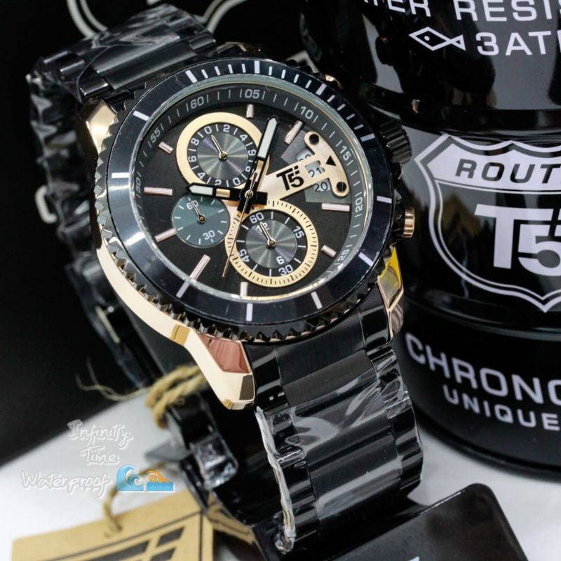 SS.id READY JAM TANGAN PRIA T5 H3826 / T5 RANTAI H3826 CHRONO AKTIF.