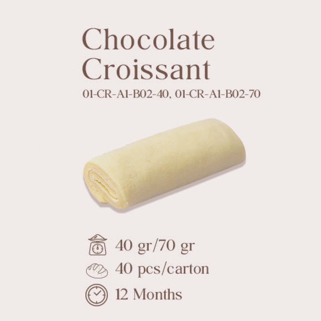 

CHOCOLATE CROISSANT FROZEN DOUGH/READY-TO-PROOF