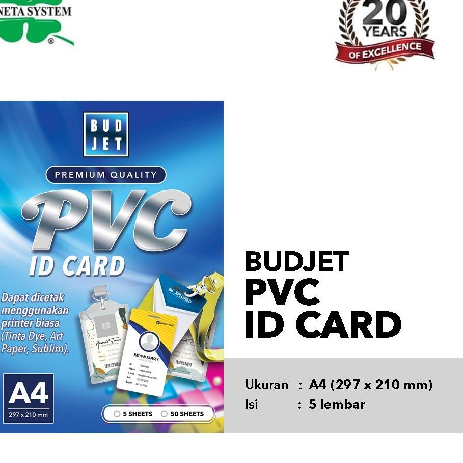 

~ SELLER Kertas Budjet PVC Bahan ID Card Instan A4 isi 5 Lembar / PVC Id Card Big Sale
