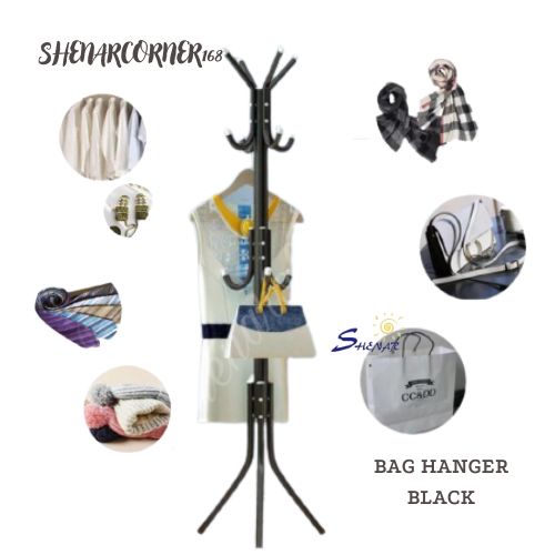 SHENAR GANTUNGAN TAS BAJU GANTUNGAN TOPI JAS JAKET / GANTUNGAN BAJU BERDIRI PORTABLE SERBAGUNA - BAG HANGER, SHENARCORNER168