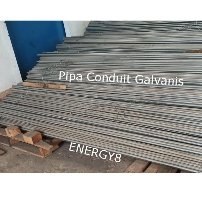 [KODE ZQ9] PIPA CONDUIT GALVANIS 20mm - PIPA GALVANIS 3/4" POLOS - TANPA DRAT